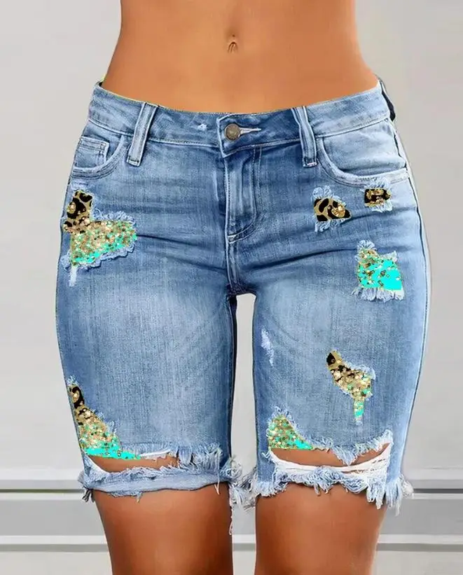 Summer women's clothing slimming and exquisite embroidered ground white denim tie dye printed split denim shorts for women
Summer women's clothing slimming and exquisite embroidered ground white denim tie dye printed split denim shorts for women