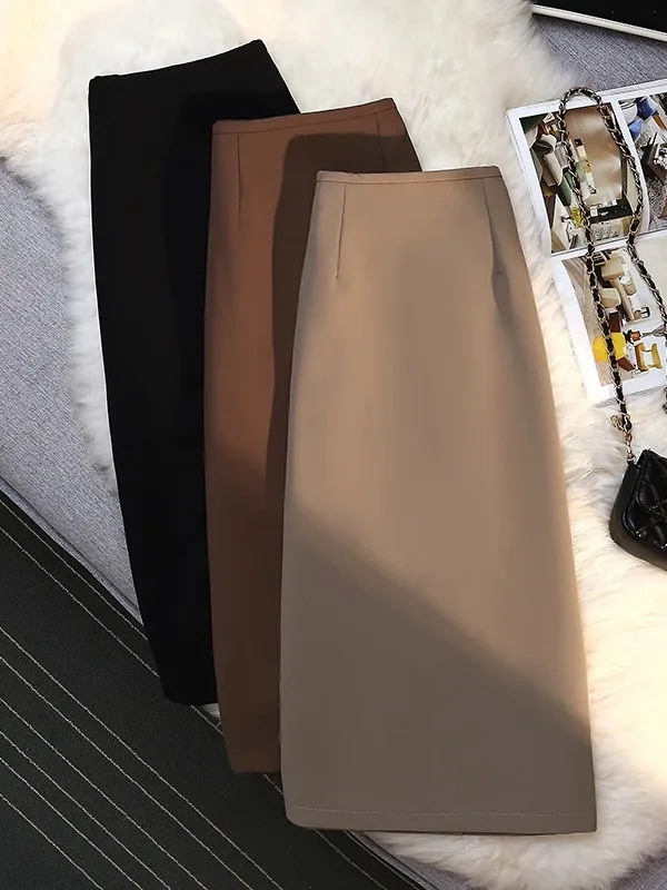 Professional Teacher Interview Suit Skirt Women's Summer New Formal Workwear Cotton Polyester High Waist A-Line Midi Skirt
Professional Teacher Interview Suit Skirt Women's Summer New Formal Workwear Cotton Polyester High Waist A-Line Midi Skirt