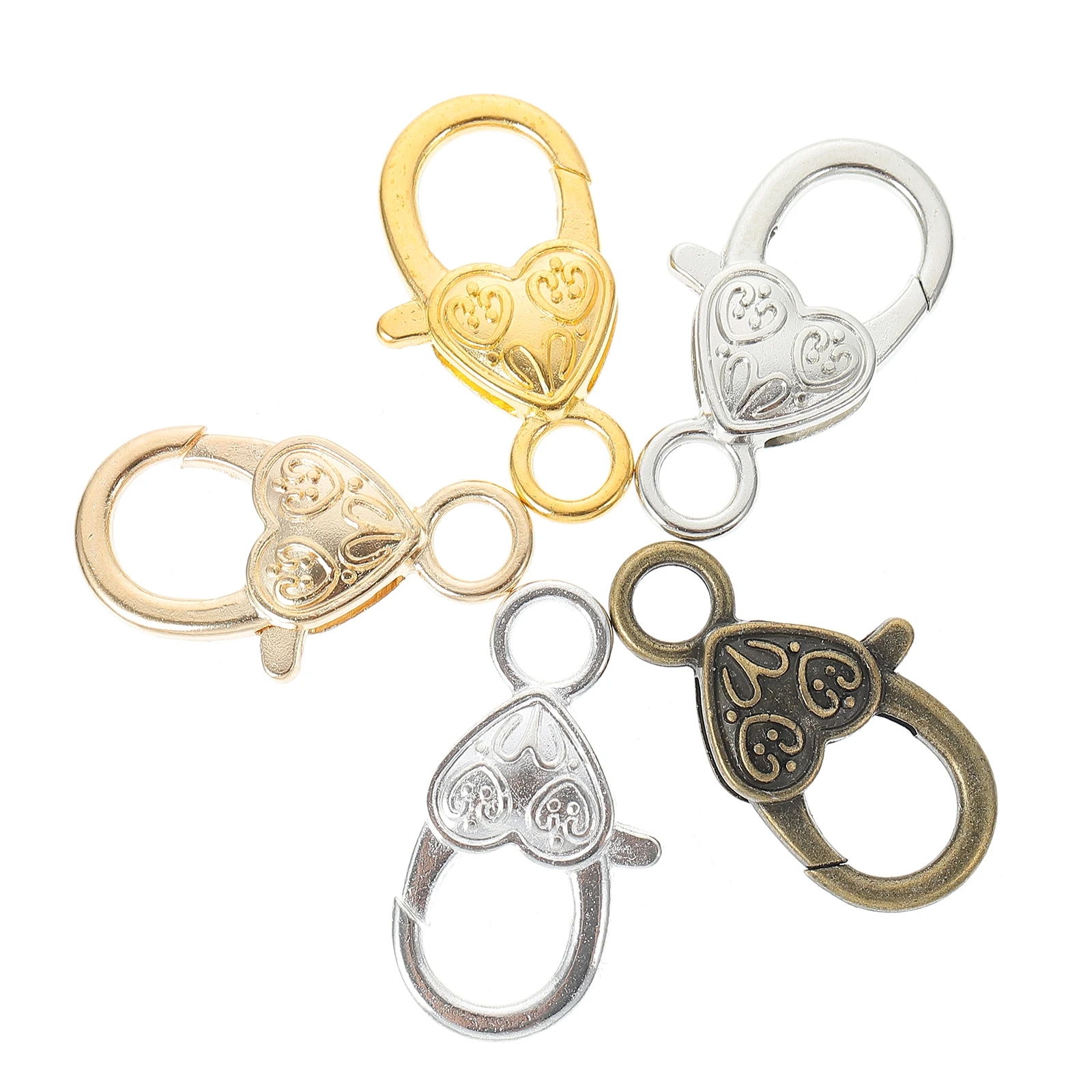 50pcs Heart Shaped Zinc Alloy Lobster Clasps Sturdy Jewelry Supplies Keychain Bag Accessories DIY Craft Hardware
50pcs Heart Shaped Zinc Alloy Lobster Clasps Sturdy Jewelry Supplies Keychain Bag Accessories DIY Craft Hardware