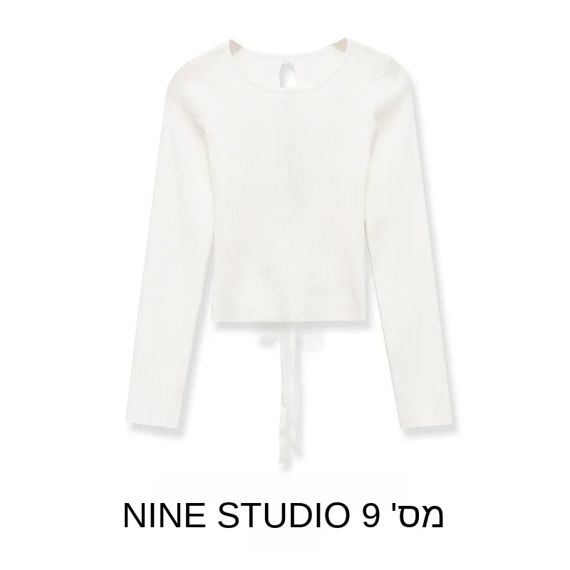 Sexy Hollow out Back Long Sleeve round Neck Knitted Top Women's Fashion Design Ball Decoration 3921019 NINE ZAR Clothing
Sexy Hollow out Back Long Sleeve round Neck Knitted Top Women's Fashion Design Ball Decoration 3921019 NINE ZAR Clothing