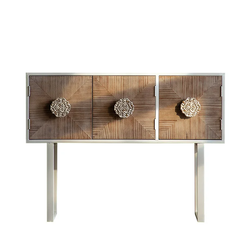 American retro solid wood minimalist entry porch cabinet living room small apartment carved against the wall storage locker
American retro solid wood minimalist entry porch cabinet living room small apartment carved against the wall storage locker