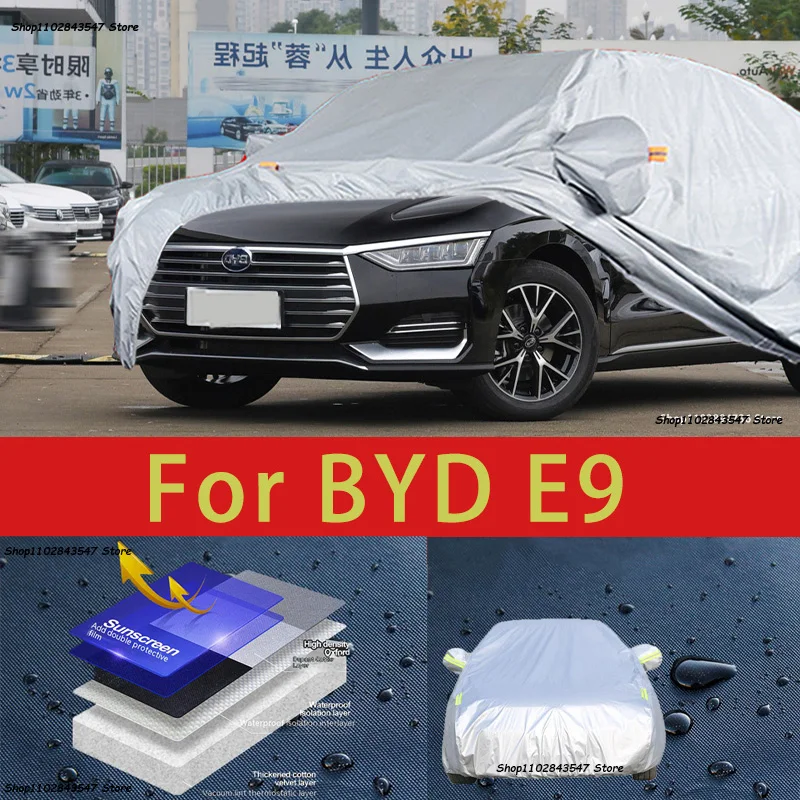 For BYD E9 Car protective cover, sun protection, cooling protection, car clothing, car paint protection auto
For BYD E9 Car protective cover, sun protection, cooling protection, car clothing, car paint protection auto