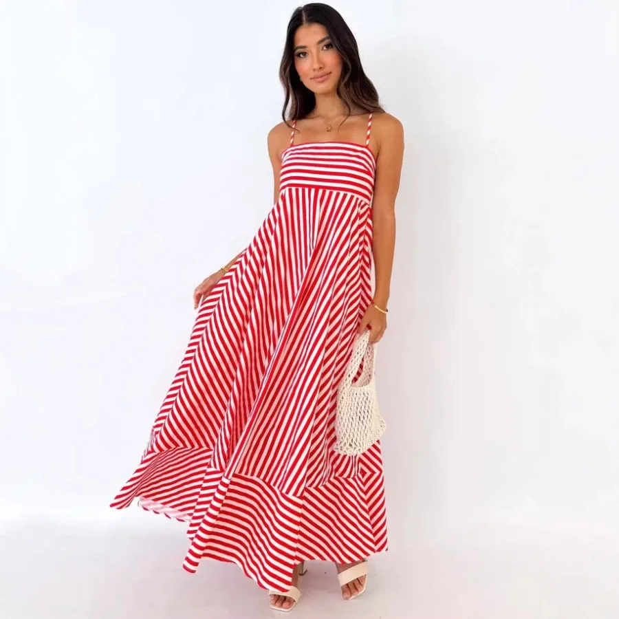 【New style】Independence 2026 spring and summer fashionable new sexy stripe suspender high-waist dress
【New style】Independence 2026 spring and summer fashionable new sexy stripe suspender high-waist dress