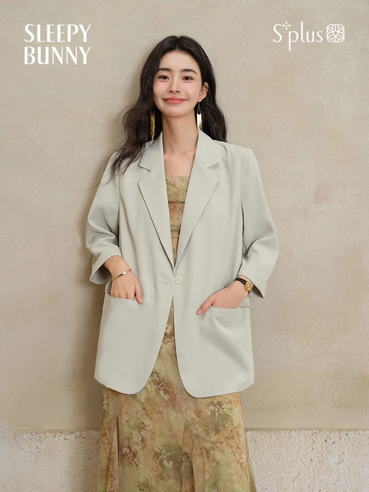 Women Summer 3/4 Sleeve Blazer Lightweight Work Jacket Loose Fit Casual Office Suit Coat Back Slit Elegant Business Outerwear
Women Summer 3/4 Sleeve Blazer Lightweight Work Jacket Loose Fit Casual Office Suit Coat Back Slit Elegant Business Outerwear