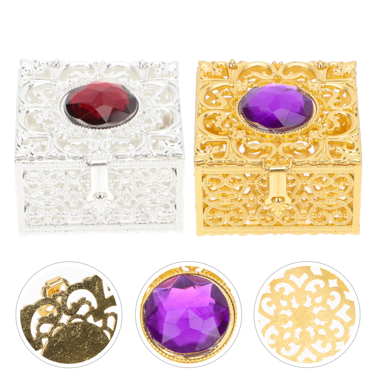 2 Pcs Metal Packaging Box Vintage Jewelry Small Boxes Accessories Trinket Multi-function Zinc Alloy Decorative Cases Travel
2 Pcs Metal Packaging Box Vintage Jewelry Small Boxes Accessories Trinket Multi-function Zinc Alloy Decorative Cases Travel