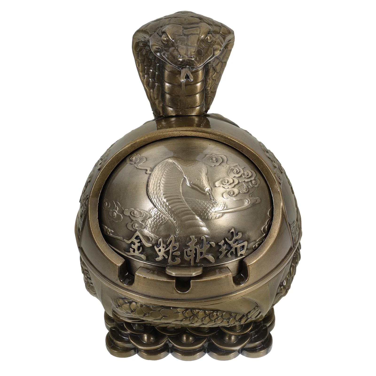 Creative Snake Zodiac Ashtray Windproof Lid Vintage Metal Large Capacity Smoke Holder Retro Party Decor Home Supplies
Creative Snake Zodiac Ashtray Windproof Lid Vintage Metal Large Capacity Smoke Holder Retro Party Decor Home Supplies
