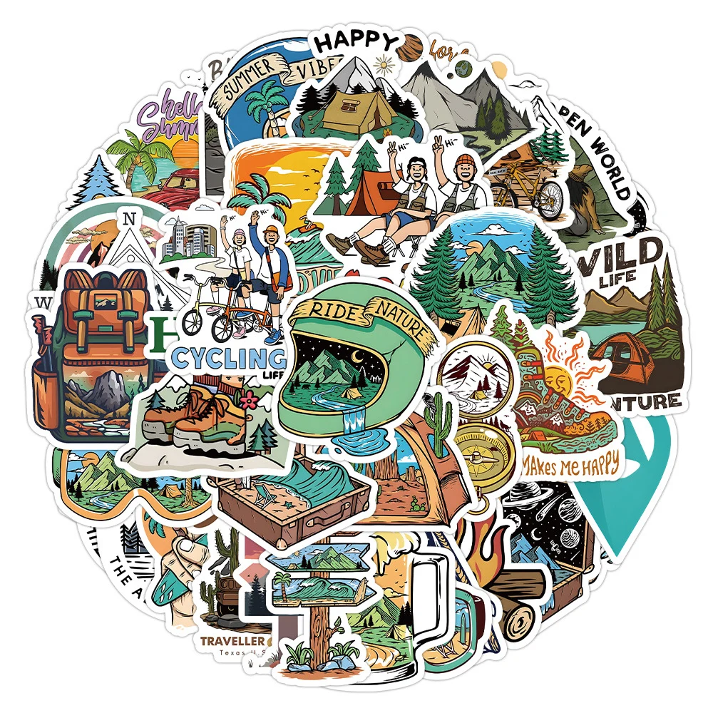 10/30/50pcs Forest Camping Hiking Graffiti Stickers Outdoor Travel Beautiful Scenery Cartoon Decals Waterproof DIY Phone Laptop
10/30/50pcs Forest Camping Hiking Graffiti Stickers Outdoor Travel Beautiful Scenery Cartoon Decals Waterproof DIY Phone Laptop