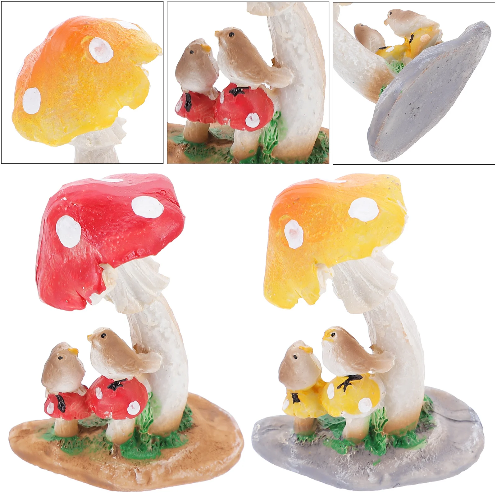 2 шт., декор из смолы, грибная птица, тонкая работа, прочный мини-декор для растений, украшение из смолы, мини-пейзажное украшение
2 шт., декор из смолы, грибная птица, тонкая работа, прочный мини-декор для растений, украшение из смолы, мини-пейзажное украшение