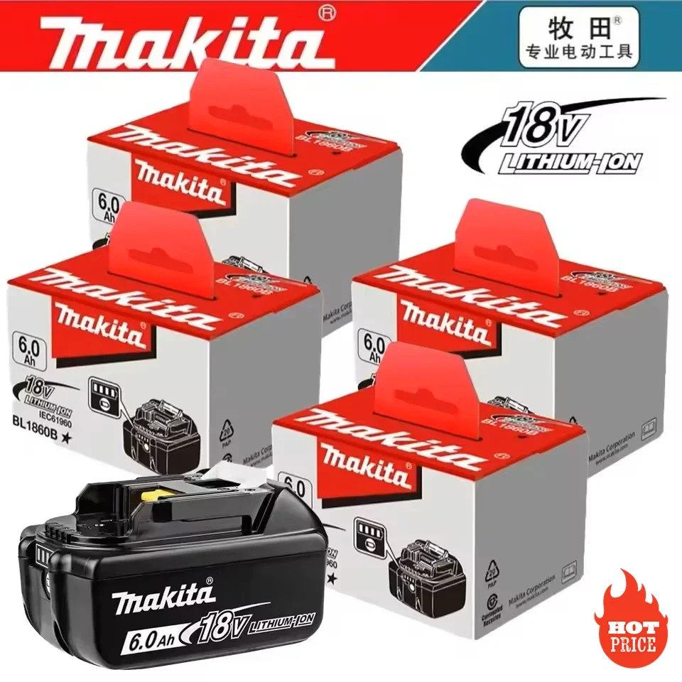618 Original 18V 6.0 Makita battery 18650 rechargeable lithium-ion battery, replaceable Makita BL1850 BL1815 with 18V 3A charger
618 Original 18V 6.0 Makita battery 18650 rechargeable lithium-ion battery, replaceable Makita BL1850 BL1815 with 18V 3A charger