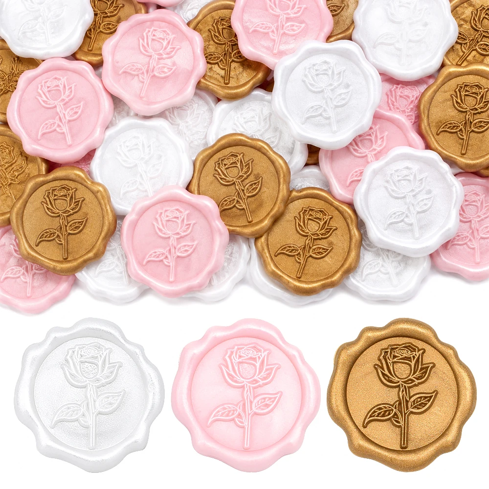 20pcs 3D Vintage Pearl Pink Rose Self-Adhesive Wax Seal Stickers, Floral Envelope Seals for Wedding Invitations Gift Wrapping
20pcs 3D Vintage Pearl Pink Rose Self-Adhesive Wax Seal Stickers, Floral Envelope Seals for Wedding Invitations Gift Wrapping