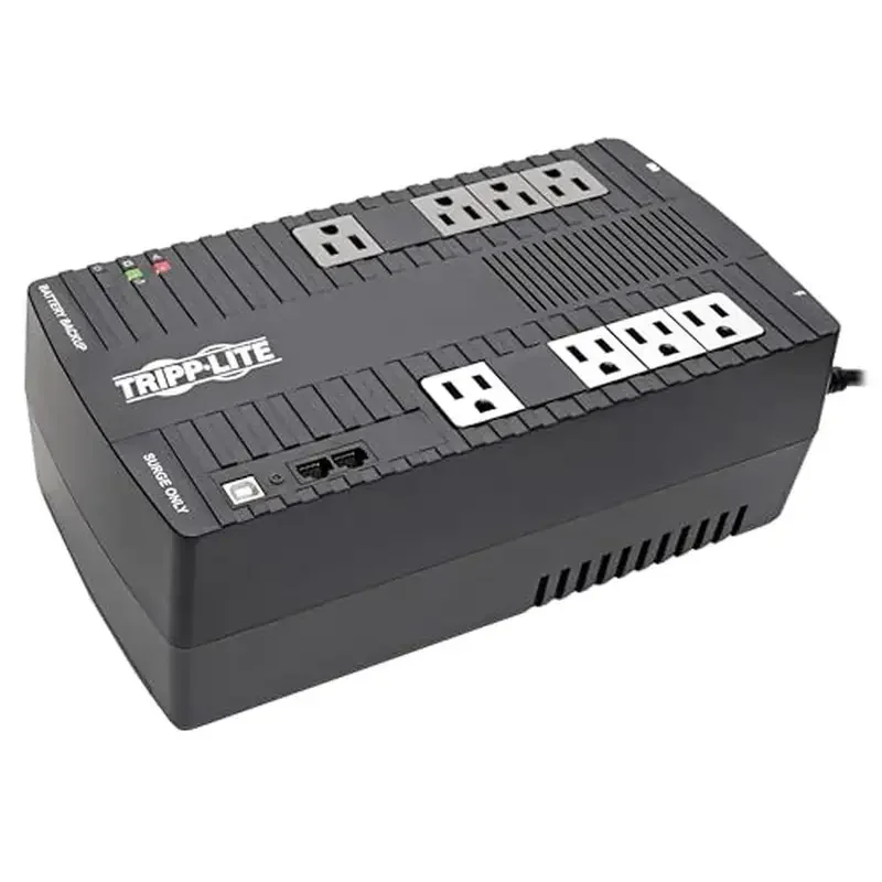 550VA Battery Backup UPS Surge Protector AVR Voltage Regulation 8-Outlet Power Supply Dataline Protection
550VA Battery Backup UPS Surge Protector AVR Voltage Regulation 8-Outlet Power Supply Dataline Protection