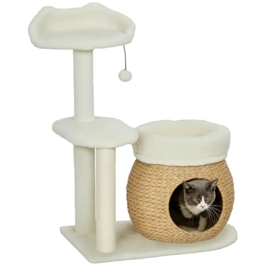 31 Cat Tree Cat Tower for Indoor Cats with Sisal Scratching Posts Cat Condo Cat Beds Platform and Toy Ball Cat Activity Center
31 Cat Tree Cat Tower for Indoor Cats with Sisal Scratching Posts Cat Condo Cat Beds Platform and Toy Ball Cat Activity Center