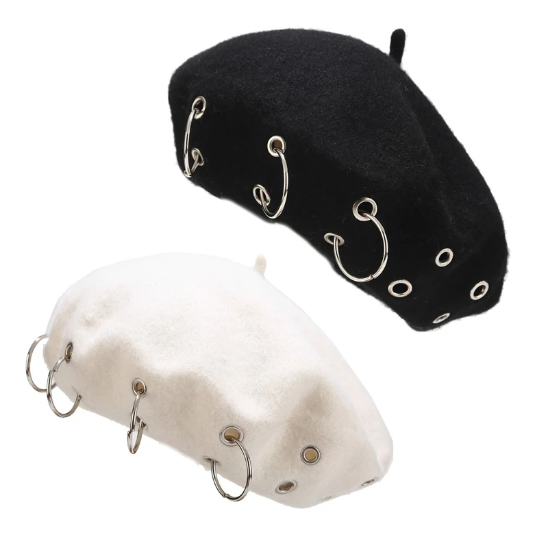Fashion Iron Ring Painter Hat Punk Show Face Small Octagonal Hat Wild for Fall Winter Daily Wear Dog Drop shipping
Fashion Iron Ring Painter Hat Punk Show Face Small Octagonal Hat Wild for Fall Winter Daily Wear Dog Drop shipping