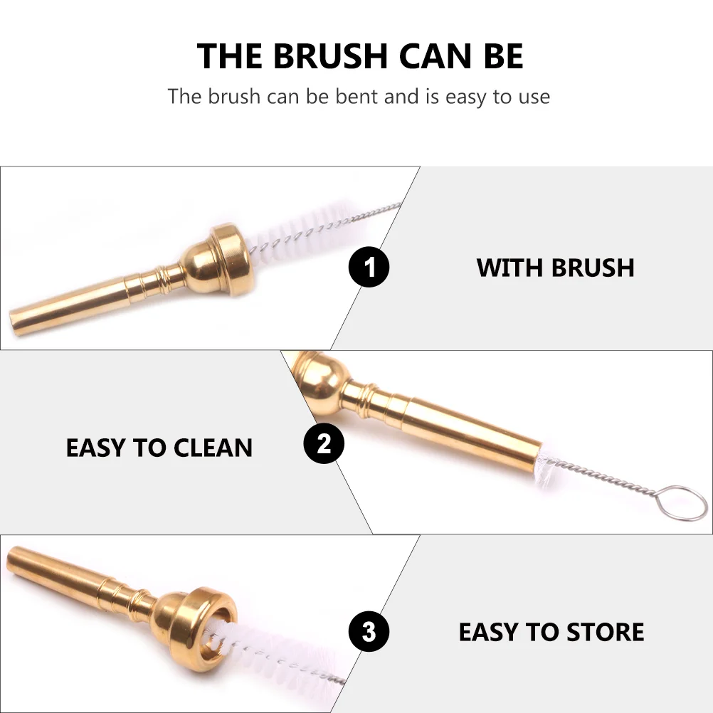 Trumpet Mouthpiece Kit 1 Piece Cleaning Brush Set Care Accessories Musical Instrument Parts Replacement Practice
Trumpet Mouthpiece Kit 1 Piece Cleaning Brush Set Care Accessories Musical Instrument Parts Replacement Practice