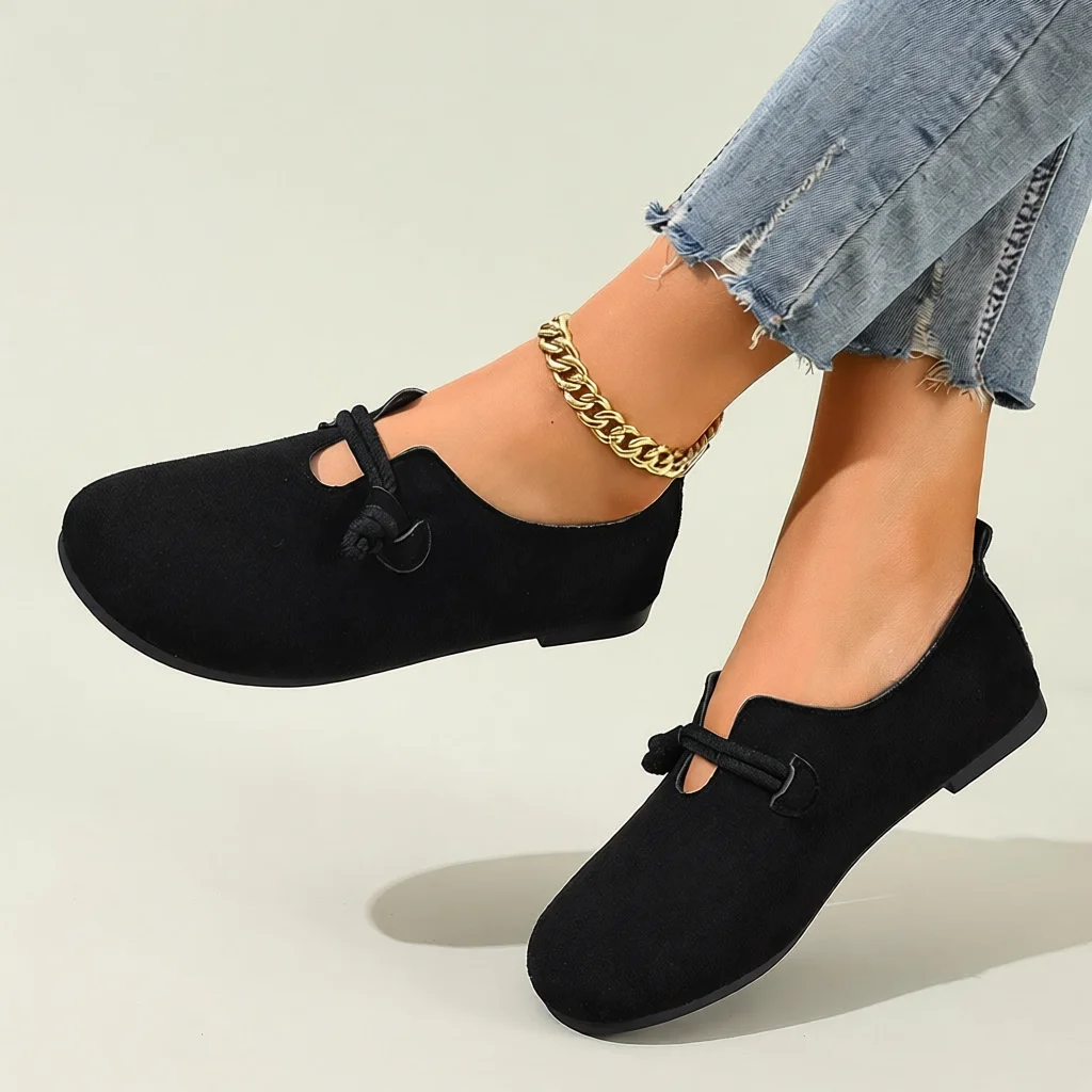 Large Size Women's Flat Buckle Shoes round Head Versatile Spring Summer New Style Casual Fashion Single Shoes Soft Wood Sole
Large Size Women's Flat Buckle Shoes round Head Versatile Spring Summer New Style Casual Fashion Single Shoes Soft Wood Sole