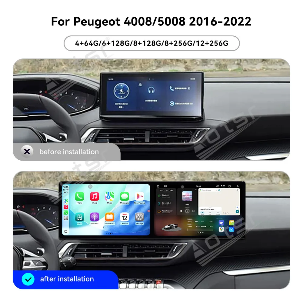Автомобильный радиоприемник CarPlay с двойным экраном 10,1 дюйма для Peugeot 4008 5008 2016-2022, мультимедийный плеер с сенсорным экраном, GPS-навигация
Автомобильный радиоприемник CarPlay с двойным экраном 10,1 дюйма для Peugeot 4008 5008 2016-2022, мультимедийный плеер с сенсорным экраном, GPS-навигация