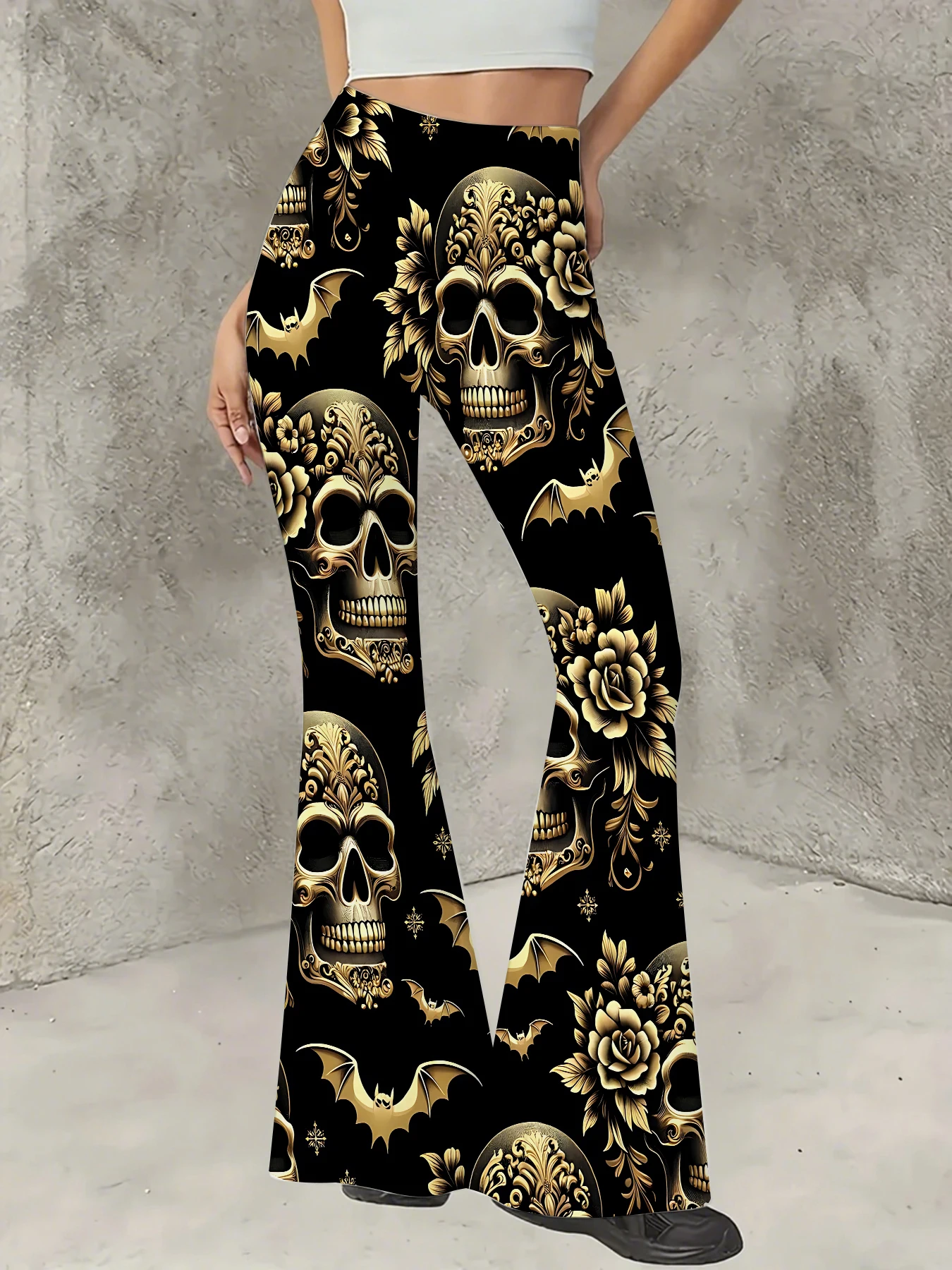 Women's Boho Printed Flare Pants Vintage Knit High Waist Wide Leg Trousers
Women's Boho Printed Flare Pants Vintage Knit High Waist Wide Leg Trousers