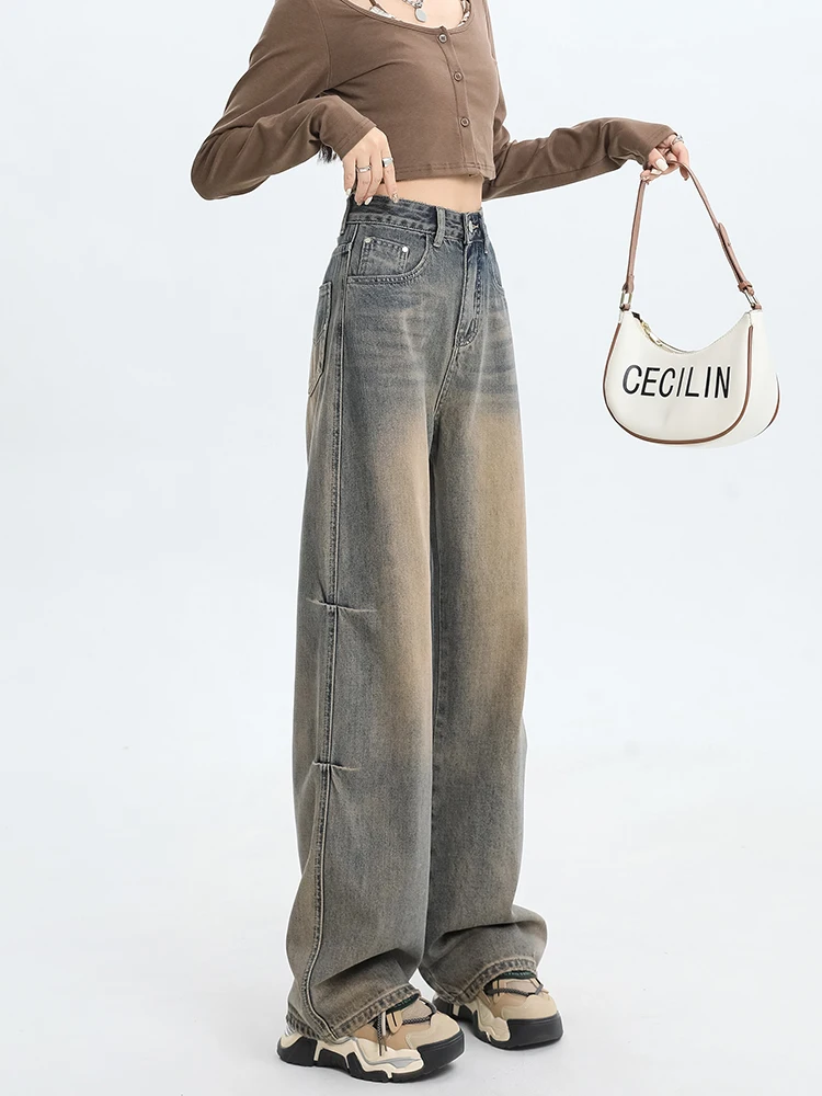 Women's Blue Vintage Y2k Jeans Harajuku Aesthetic Streetwear Baggy Denim Trousers Loose Straight Jean Pants 2000s Trashy Clothes
Women's Blue Vintage Y2k Jeans Harajuku Aesthetic Streetwear Baggy Denim Trousers Loose Straight Jean Pants 2000s Trashy Clothes