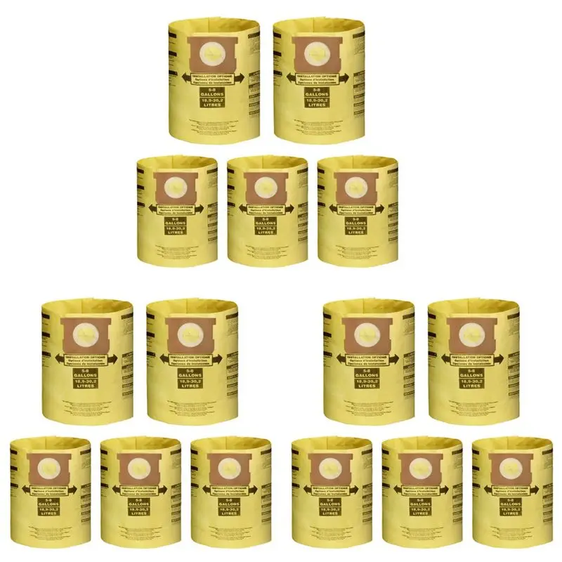 ABWZ-15 Pack Vacuum Dust Filter Bags For 5-8 Gallon Shop Vac Wet Dry Vacuum Cleaners, 90661 906-61 9066100 90671 9067100,Etc
ABWZ-15 Pack Vacuum Dust Filter Bags For 5-8 Gallon Shop Vac Wet Dry Vacuum Cleaners, 90661 906-61 9066100 90671 9067100,Etc