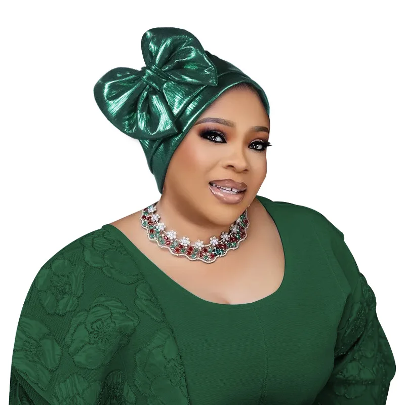 New Shiny Big Bow Turban Cap for Women African Auto Gele Headties Muslim Hijab Bonnet Headwrap Nigerian Wedding Party Headpiece
New Shiny Big Bow Turban Cap for Women African Auto Gele Headties Muslim Hijab Bonnet Headwrap Nigerian Wedding Party Headpiece
