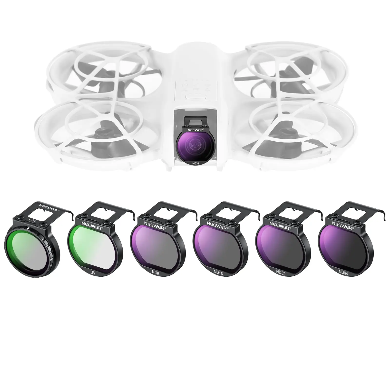 Neewer Filter Set for DJI NEO Drone Ultra Slim Metal Multicoated HD Optical Glass Snap On Polarizer Filter Drone Accessories
Neewer Filter Set for DJI NEO Drone Ultra Slim Metal Multicoated HD Optical Glass Snap On Polarizer Filter Drone Accessories