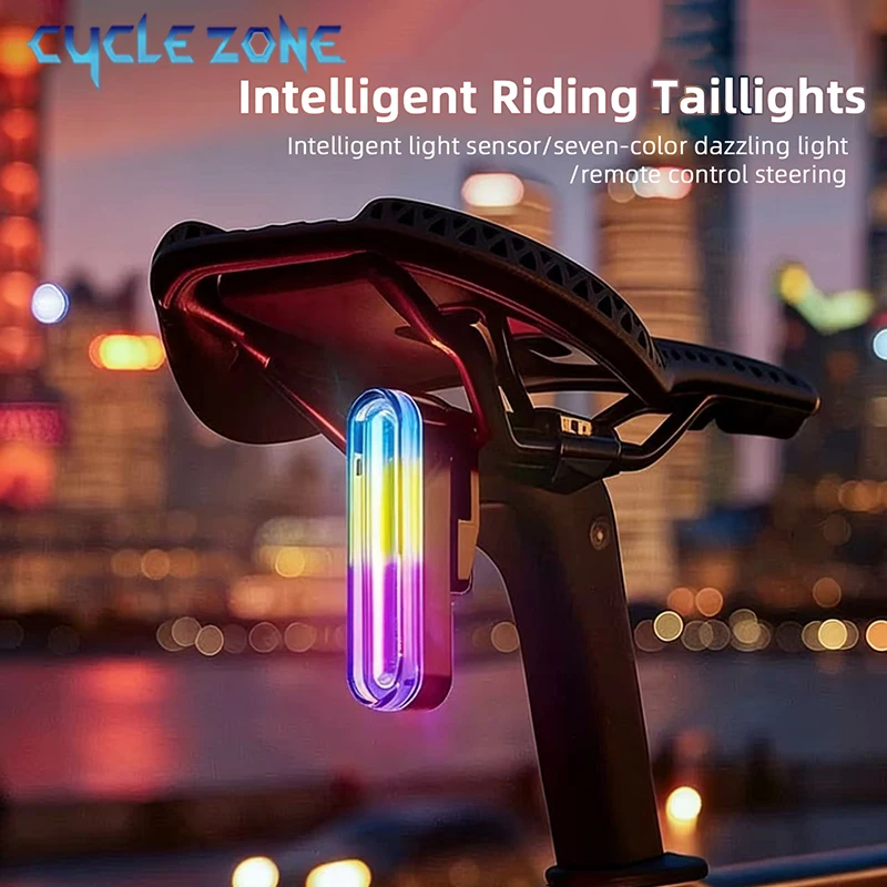 Smart Bike Tail Light with Colorful Intelligent Brake Sensing Bicycle Warning Rear Light for MTB Road Bike Night Cycling Lamp
Smart Bike Tail Light with Colorful Intelligent Brake Sensing Bicycle Warning Rear Light for MTB Road Bike Night Cycling Lamp