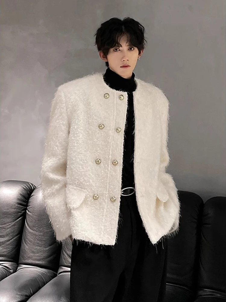 White Short Quilted Jacket Double Breasted Lapelless Design Korean Style Spring Autumn Men's Fashion Outerwear by YADISEN
White Short Quilted Jacket Double Breasted Lapelless Design Korean Style Spring Autumn Men's Fashion Outerwear by YADISEN