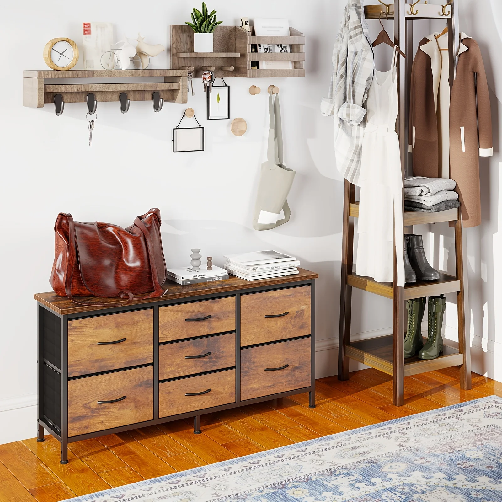 5/7/9 Drawer Cabinet, Wide Dresser with Fabric Bins And Drawer Organizer Spacious Storage Chest for Hallway
5/7/9 Drawer Cabinet, Wide Dresser with Fabric Bins And Drawer Organizer Spacious Storage Chest for Hallway