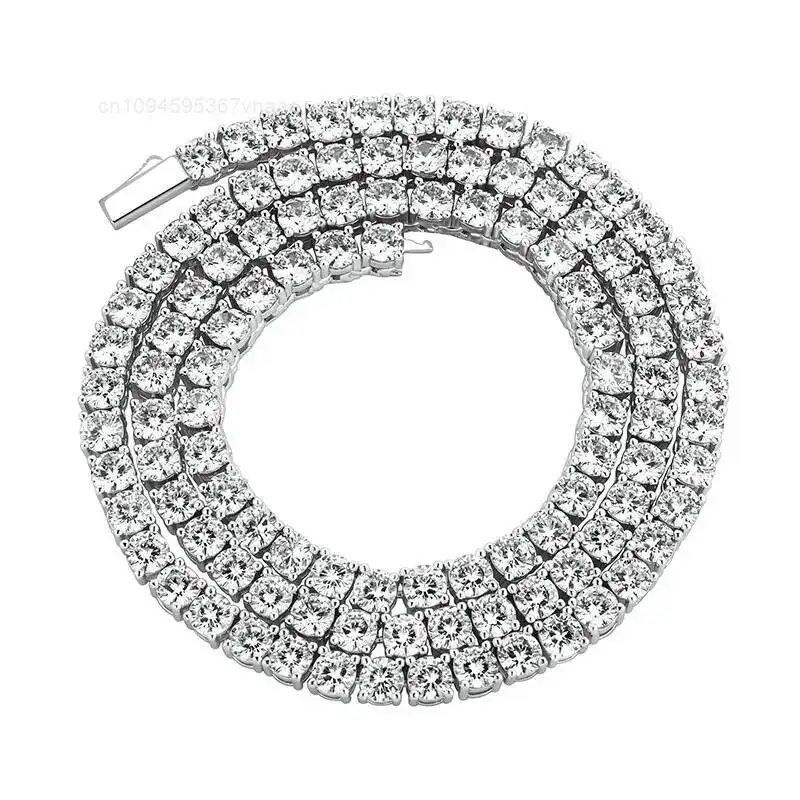 Single Row 5mm Stainless Steel Diamond Zircon Tennis Chain Necklace 3mm Hip Hop Street Style Unisex for Gift
Single Row 5mm Stainless Steel Diamond Zircon Tennis Chain Necklace 3mm Hip Hop Street Style Unisex for Gift
