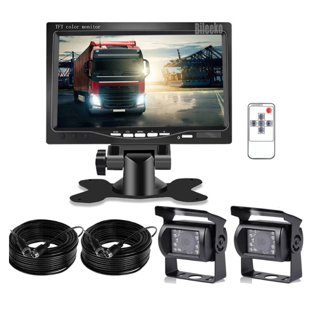 7 Inch Car Rear View Monitor With Two Heavy Duty CCD Color Rear View Parking Reversing Backup Camera With 10m 4pin Cable
7 Inch Car Rear View Monitor With Two Heavy Duty CCD Color Rear View Parking Reversing Backup Camera With 10m 4pin Cable