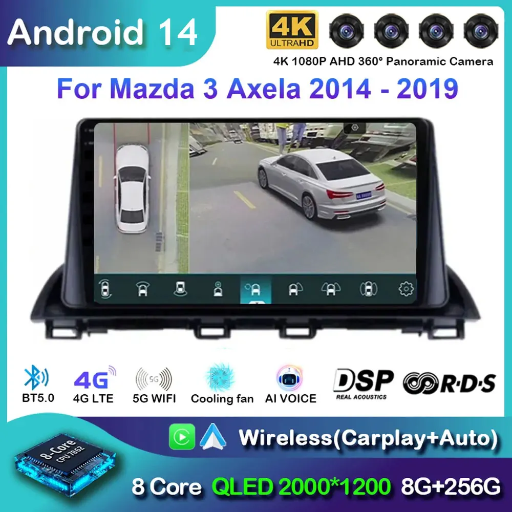 Автомобильное радио Android 14 Carplay для Mazda 3 Axela 2013 2014 2015 2016 2017 2018 навигация GPS мультимедийный плеер WiFi + 4G стерео BT
Автомобильное радио Android 14 Carplay для Mazda 3 Axela 2013 2014 2015 2016 2017 2018 навигация GPS мультимедийный плеер WiFi + 4G стерео BT