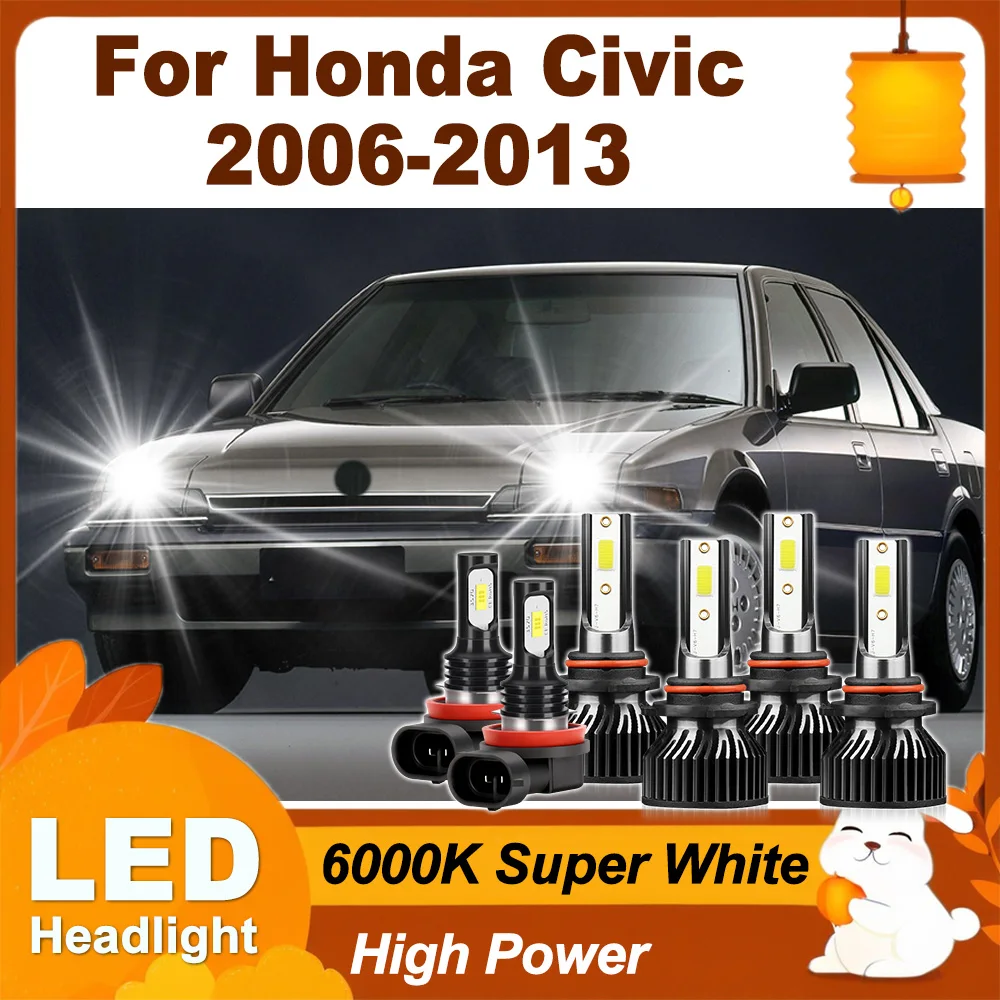 9005 9006 Светодиодные фары 40000LM дальнего ближнего света 6000K Белый H11 H8 H9 Автомобильные противотуманные фары Plug And Play 12 В для Honda Civic 2006-2013
9005 9006 Светодиодные фары 40000LM дальнего ближнего света 6000K Белый H11 H8 H9 Автомобильные противотуманные фары Plug And Play 12 В для Honda Civic 2006-2013