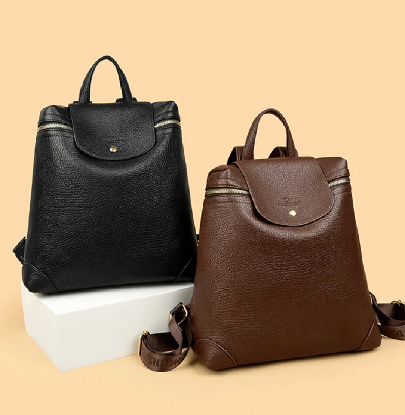 New Korean High Quality Soft Leather Fashion Backpacks Women's Large Capacity Casual Shoulder Bags School Bag Travel Backpack
New Korean High Quality Soft Leather Fashion Backpacks Women's Large Capacity Casual Shoulder Bags School Bag Travel Backpack