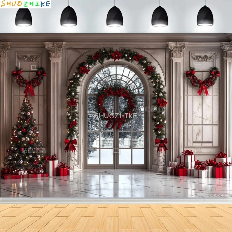 Christmas Day Wreath New Year Photography Backdrops Wooden Door Window Living Room Xmas Tree Gift Snow Party Background DC-04
Christmas Day Wreath New Year Photography Backdrops Wooden Door Window Living Room Xmas Tree Gift Snow Party Background DC-04
