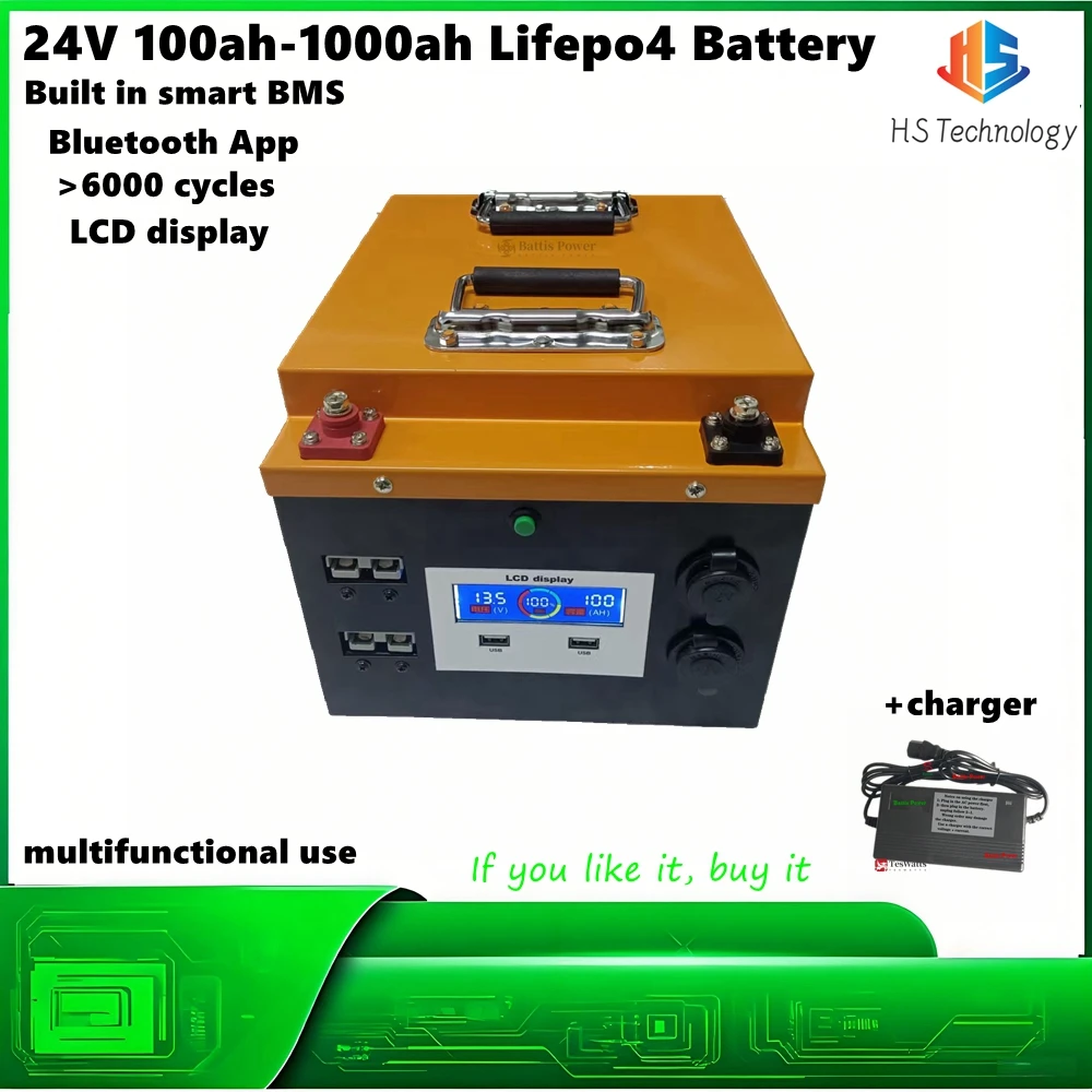 rechargeable 24V Golden Voltage Lifepo4 Battery: 100-1000ah Capacity, No Anxiety in Power Range, Suitable for Multiple Devices
rechargeable 24V Golden Voltage Lifepo4 Battery: 100-1000ah Capacity, No Anxiety in Power Range, Suitable for Multiple Devices