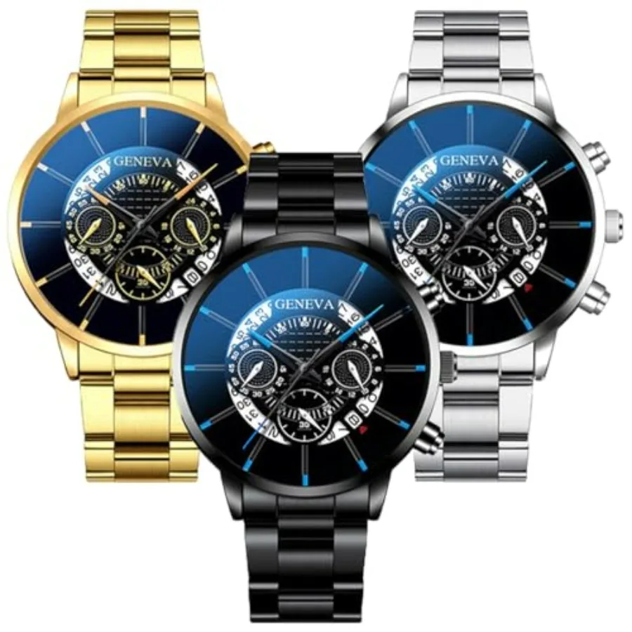 3 Pack Alloy Steel Band Watch Quartz Men Wrist Watches Creative Watches Wholesales 3 Pack
3 Pack Alloy Steel Band Watch Quartz Men Wrist Watches Creative Watches Wholesales 3 Pack