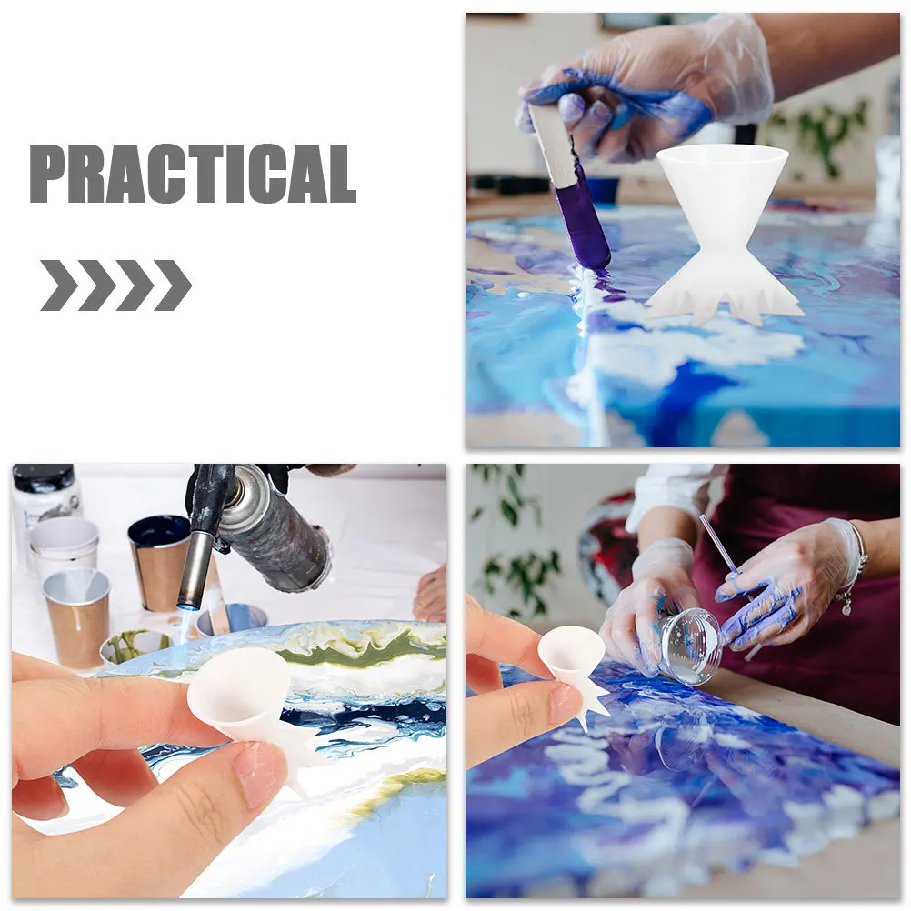 Premium Paint Pouring Cup Set of 8 Reusable Silicone Funnel Cups for Fluid Painting Mixing Pouring Accessories
Premium Paint Pouring Cup Set of 8 Reusable Silicone Funnel Cups for Fluid Painting Mixing Pouring Accessories