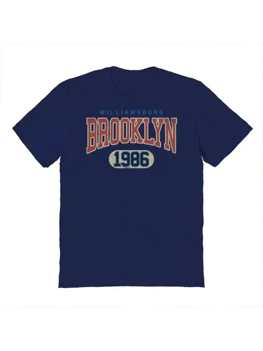 Blue Brooklyn Williamsburg 1986 Graphic Cotton Short Sleeve T-Shirt
Blue Brooklyn Williamsburg 1986 Graphic Cotton Short Sleeve T-Shirt