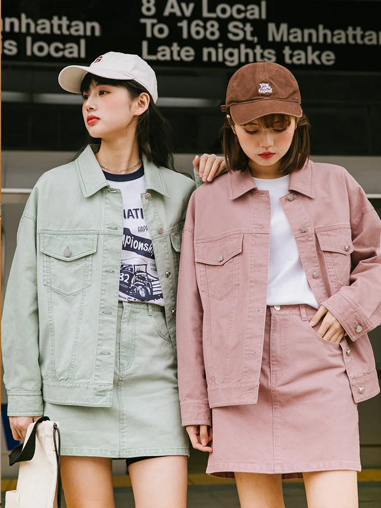 TakeANap Women's Loose Fit Denim Jaet Spring Sweet Sle Long Sve Button Closure Color Casual Vintage Top
TakeANap Women's Loose Fit Denim Jaet Spring Sweet Sle Long Sve Button Closure Color Casual Vintage Top