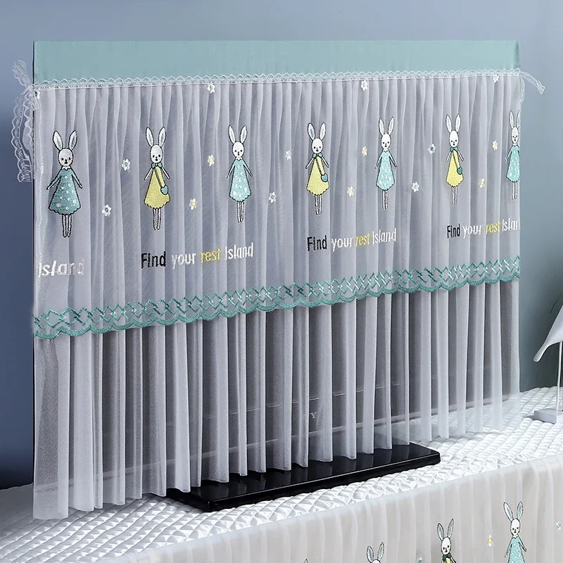 Modern mat 65 Inch L TV Cover Dustproof Lace Hanging Sle Fabric Curtain Dust Cover for TV Start-Up Not Removal
Modern mat 65 Inch L TV Cover Dustproof Lace Hanging Sle Fabric Curtain Dust Cover for TV Start-Up Not Removal