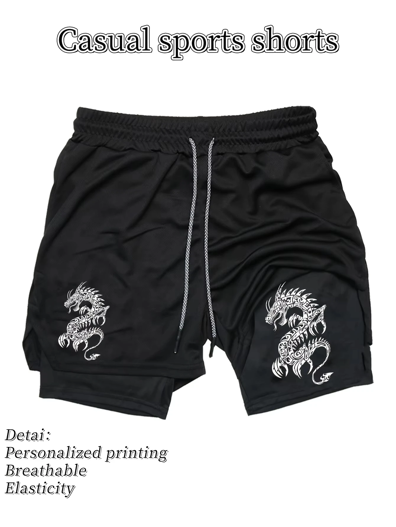 Мужские быстросохнущие двухслойные спортивные шорты, дышащие влагоотводящие эластичные шорты с регулируемой талией на шнурке
Мужские быстросохнущие двухслойные спортивные шорты, дышащие влагоотводящие эластичные шорты с регулируемой талией на шнурке