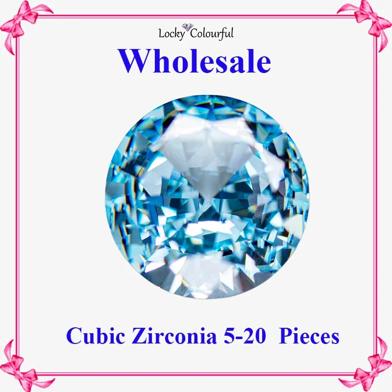 Cubic Zirconia Wholesale Crushed Ice Cut Round Shape Ice Crystal Blue Color Charms for Jewelry Making Materials No Certificate
Cubic Zirconia Wholesale Crushed Ice Cut Round Shape Ice Crystal Blue Color Charms for Jewelry Making Materials No Certificate