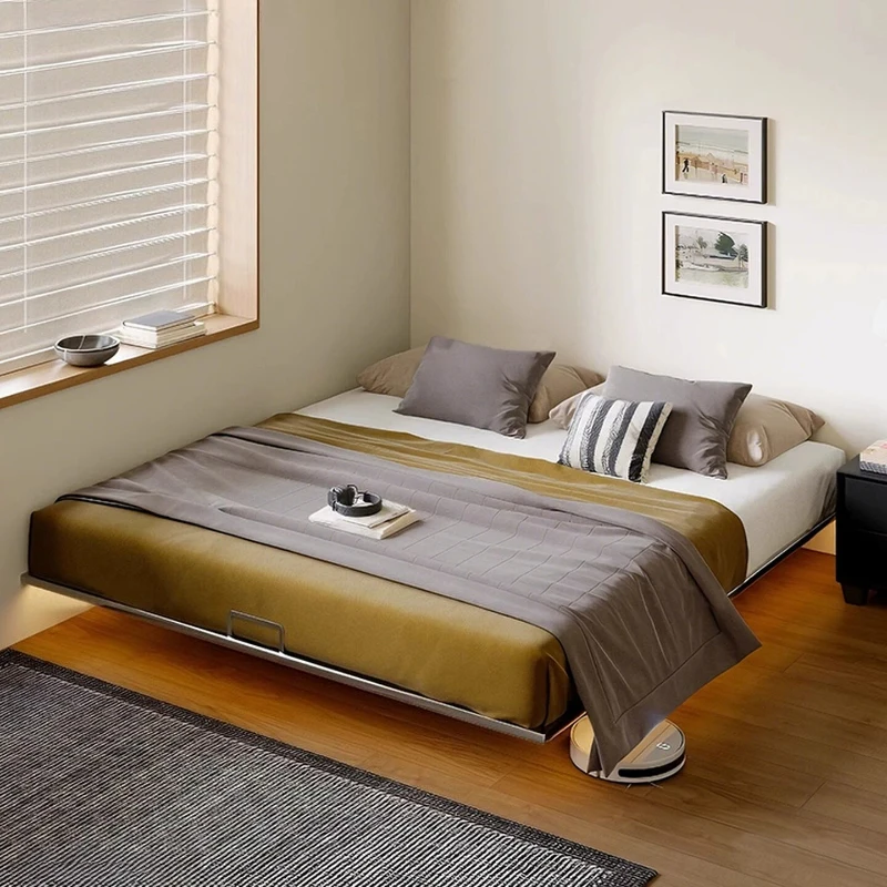 Head suspension bed 304 stainless steel master bedroom simple small apartment wrought iron steel frame bed
Head suspension bed 304 stainless steel master bedroom simple small apartment wrought iron steel frame bed