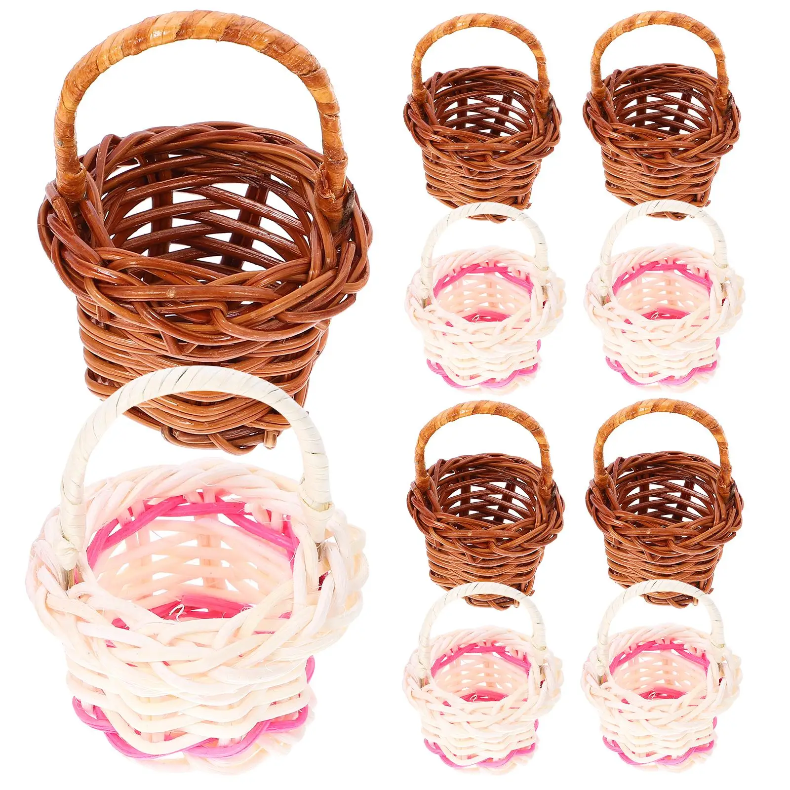 Rattan Shopping Decor Flower Basket Woven Decorative Handmade DIY Mini Vine Storage 10 Pcs Flower Basket Knit Home Garden
Rattan Shopping Decor Flower Basket Woven Decorative Handmade DIY Mini Vine Storage 10 Pcs Flower Basket Knit Home Garden