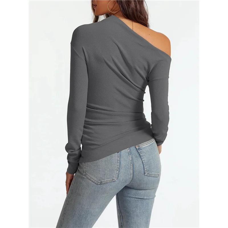 ABP-женские топы с открытыми плечами, нарядные асимметричные облегающие блузки с длинными рукавами, осенняя блузка на выход, рубашки с рюшами
ABP-женские топы с открытыми плечами, нарядные асимметричные облегающие блузки с длинными рукавами, осенняя блузка на выход, рубашки с рюшами