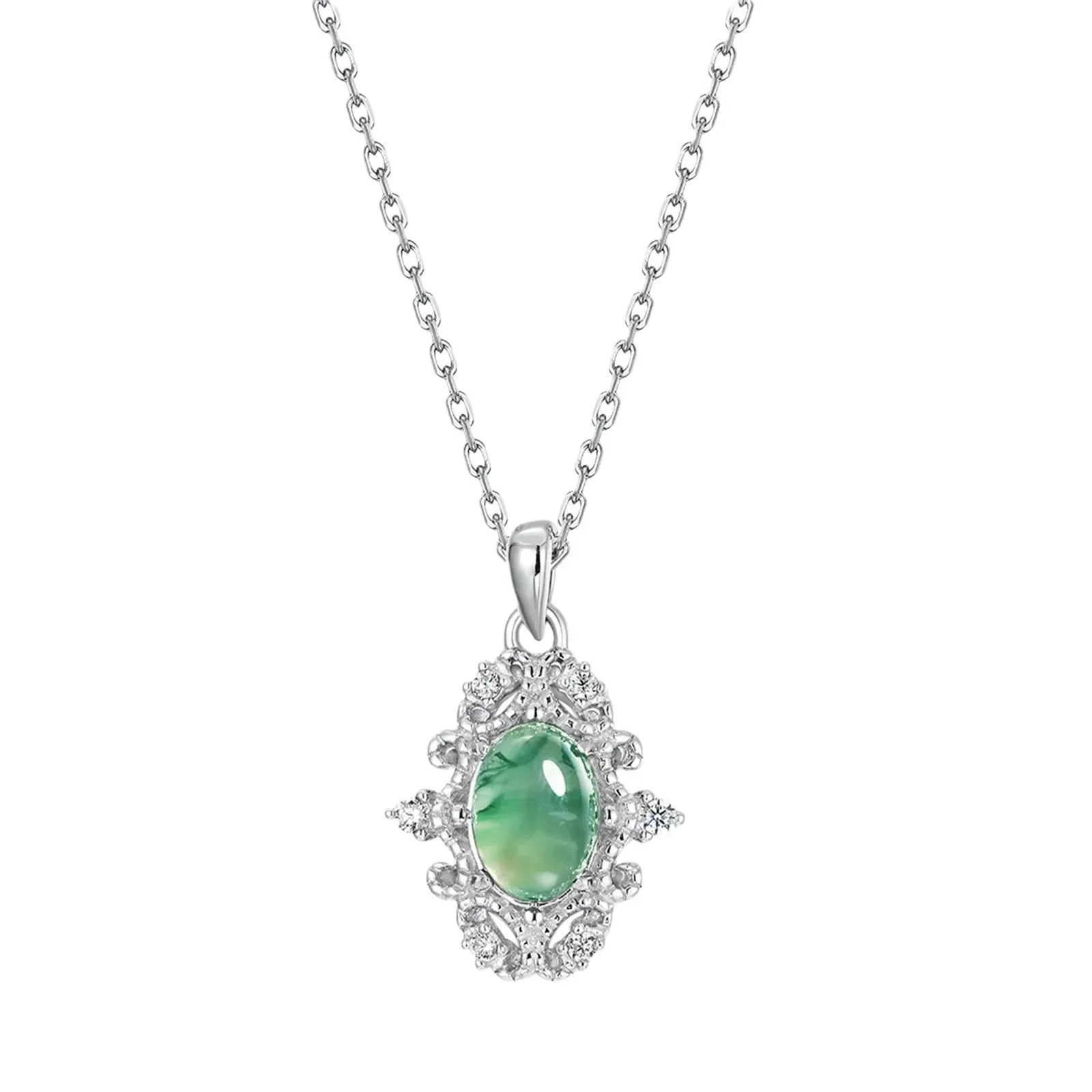 New Women's Water Agate Pendant S925 Silver Plated 18K Gold PT950 Platinum Green Moss Stone Claw Pendant
New Women's Water Agate Pendant S925 Silver Plated 18K Gold PT950 Platinum Green Moss Stone Claw Pendant