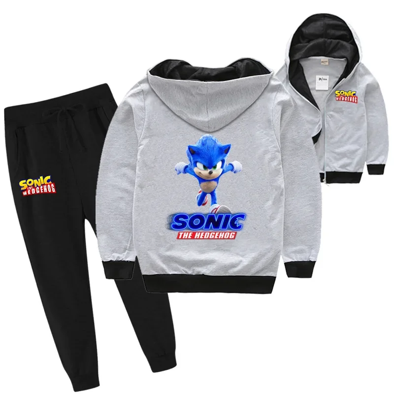 Детский новый продукт Sonic, Модный повседневный костюм с персонажами мультфильмов, куртка на молнии + брюки, комплект из двух предметов
Детский новый продукт Sonic, Модный повседневный костюм с персонажами мультфильмов, куртка на молнии + брюки, комплект из двух предметов