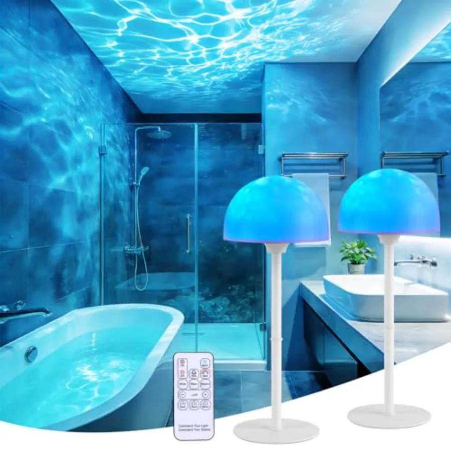 Waterproof Shower Lamp, Spa-Like Cordless Shower Light, 18-Colour LED Ocean Wave Projector Lights, Rechargeable Shower Light wi
Waterproof Shower Lamp, Spa-Like Cordless Shower Light, 18-Colour LED Ocean Wave Projector Lights, Rechargeable Shower Light wi