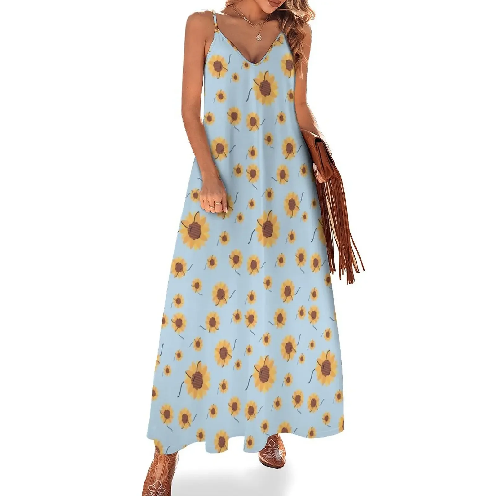Sunflower Sleeveless Dress summer dress woman 2025 trendy summer clothes for women Woman clothing Female dress
Sunflower Sleeveless Dress summer dress woman 2025 trendy summer clothes for women Woman clothing Female dress
