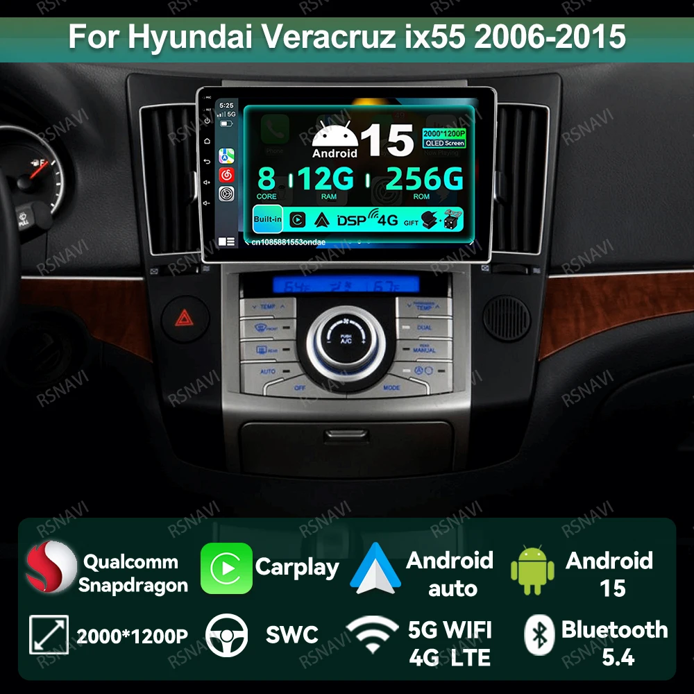 Android 15 Car Radio For Hyundai Veracruz Ix55 2006-2015 RDS IPS BT Autoradio DVD NO 2DIN Viedo Player Qualcomm WIFI+ 4G LTE DSP
Android 15 Car Radio For Hyundai Veracruz Ix55 2006-2015 RDS IPS BT Autoradio DVD NO 2DIN Viedo Player Qualcomm WIFI+ 4G LTE DSP